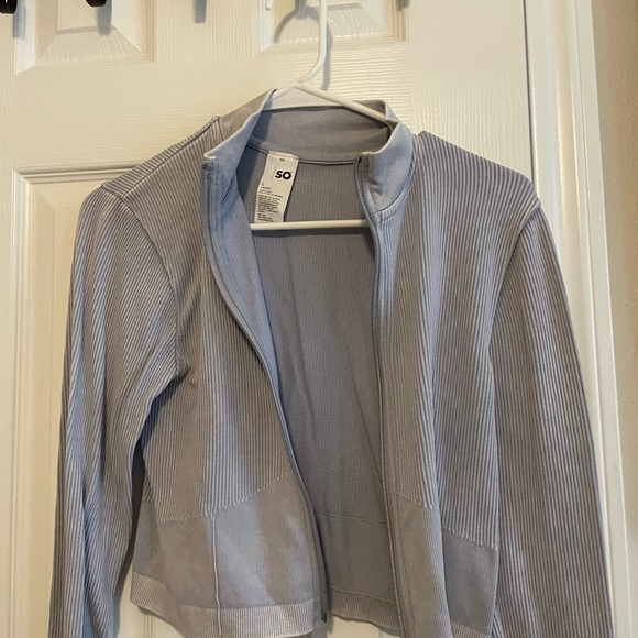 SO Light Gray Ribbed Jacket - Picture 3 of 4